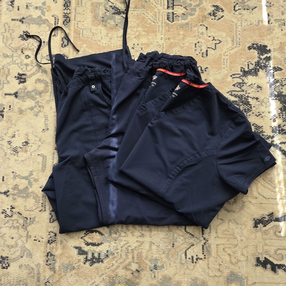 2 Dickies Xtreme Stretch Scrub Sets Navy